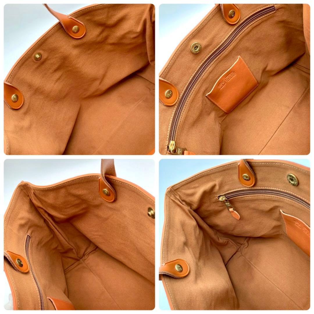 現行！超美品✨ IL BISONTE トートバッグ 本革 ヤケヌメ ロゴ型押し