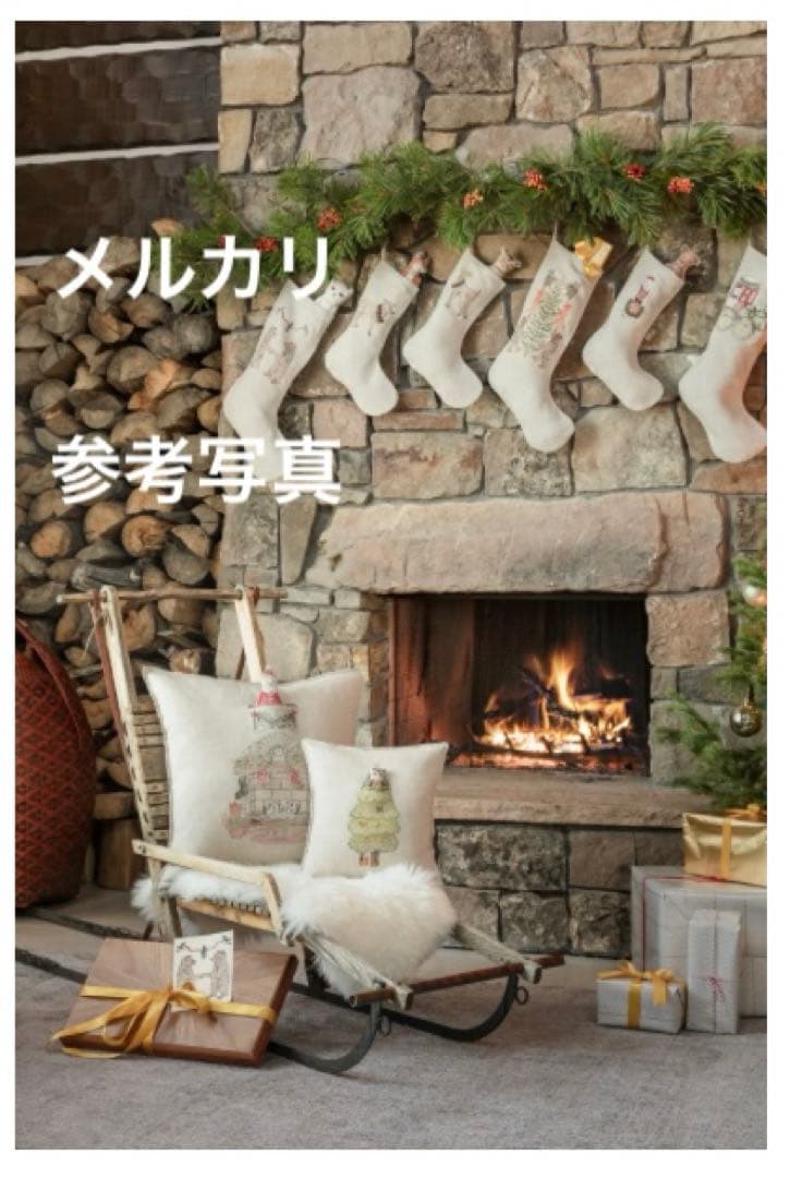 新品　コーラル&タスク　50cm角クッションカバー　クリスマス