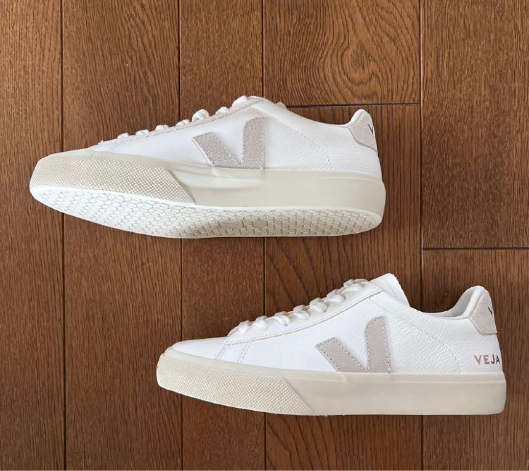 VEJA カンポレザー 白&ナチュラル #38