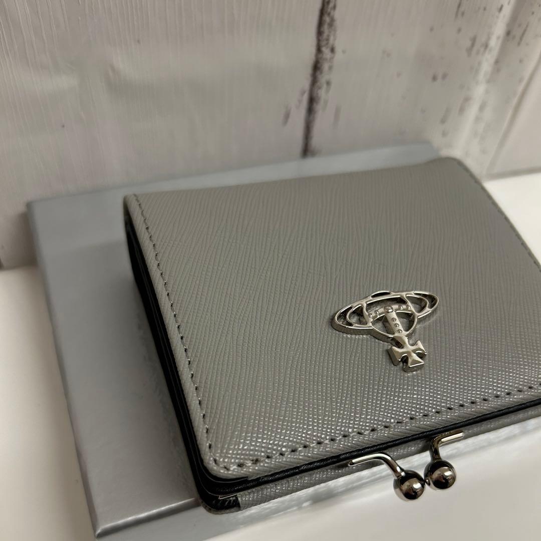 【ショッパー付き】Vivienne Westwood　二つ折り財布　グレー