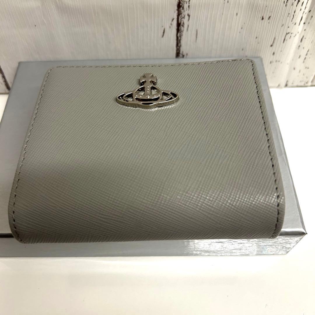 【ショッパー付き】Vivienne Westwood　二つ折り財布　グレー