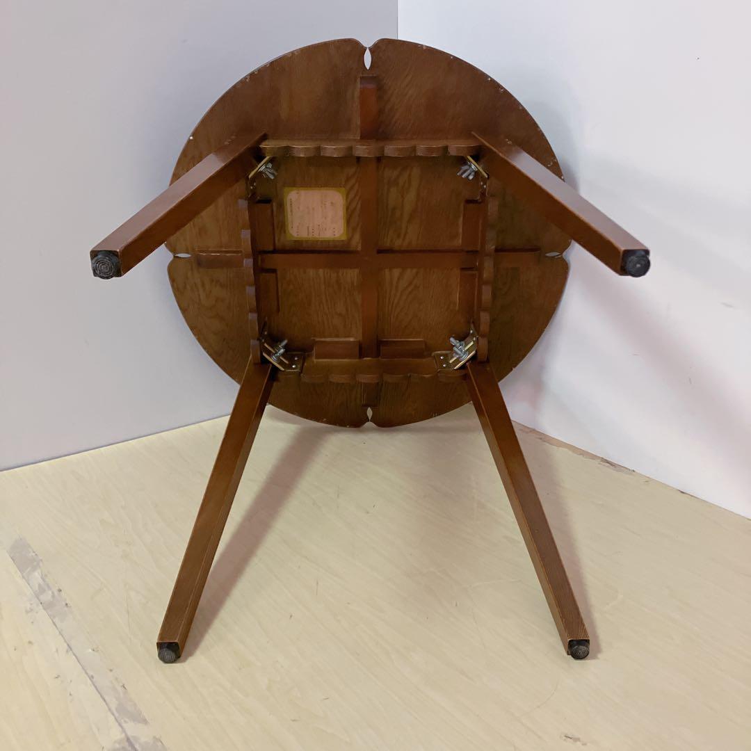 木製　ダイニングテーブル　円形　丸テーブル　コーヒーテーブル　デザインテーブル