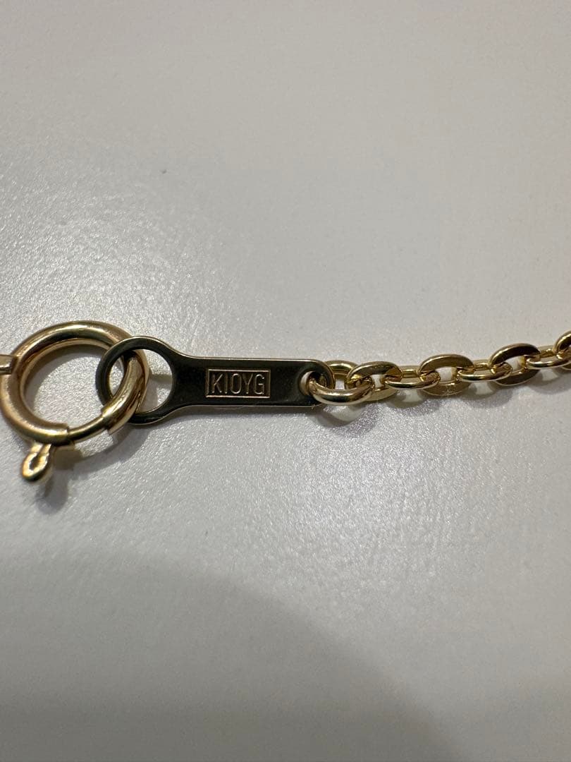 AVALANCHEアヴァランチK10YGクロスケーブルネックレス45cm幅2mm