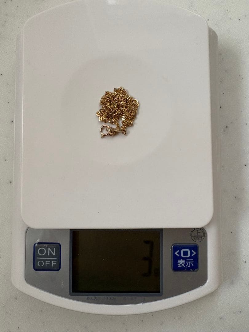 AVALANCHEアヴァランチK10YGクロスケーブルネックレス45cm幅2mm