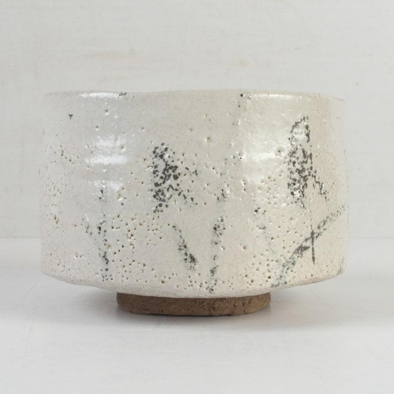 茶道具　人間国宝　荒川豊蔵作　志野茶碗　共箱　M　9744