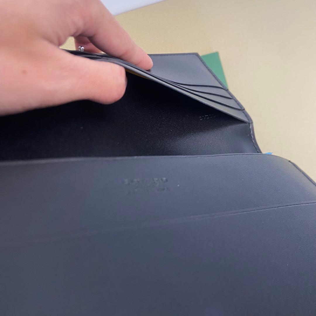 美品✨送料込み Goyard 長財布　ブラウンレザーカードポケット付きウォレット