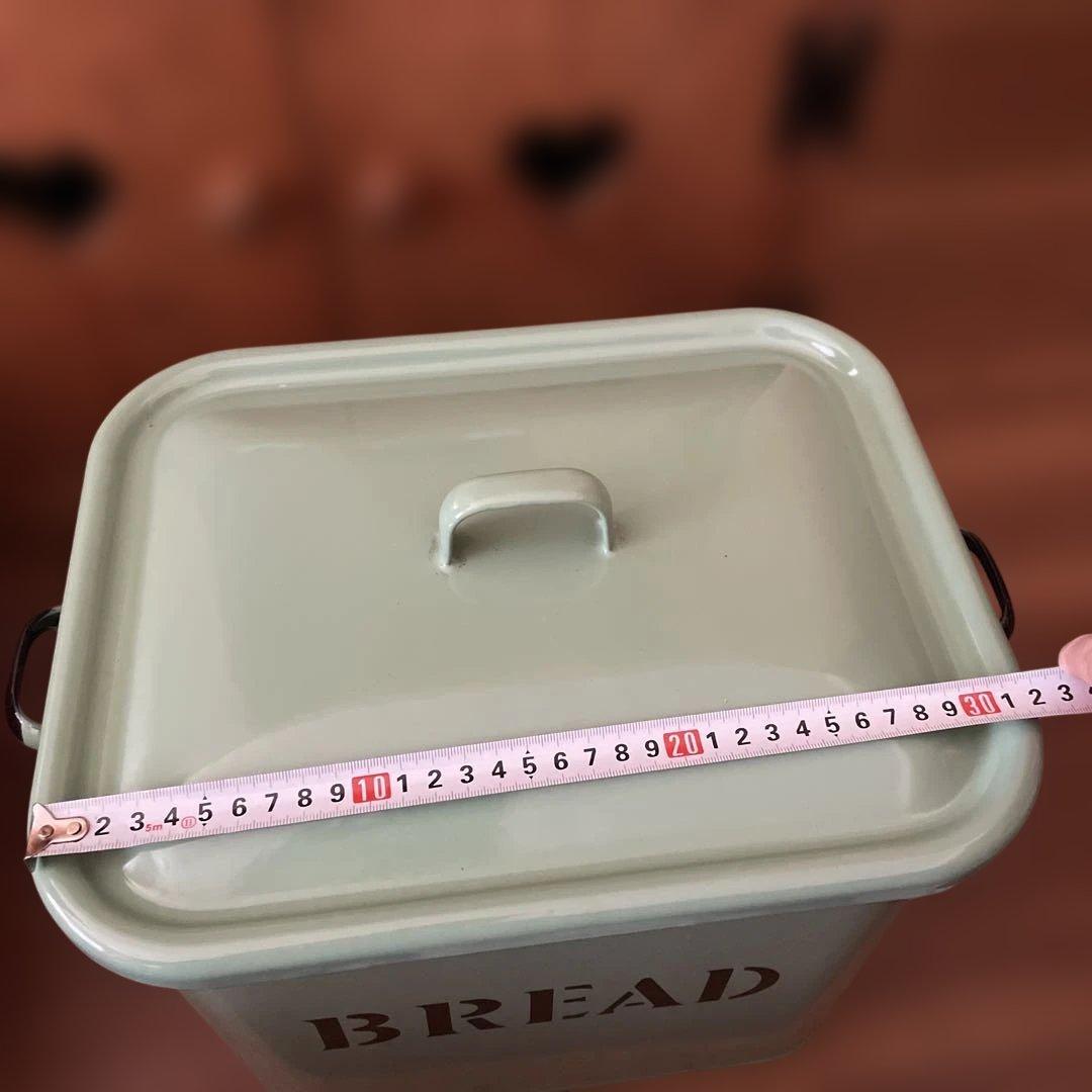 カントリー　ホーロー　ブレッド缶　BREAD　ケース　協和工業　グリーン