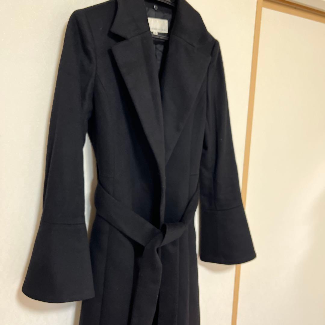 エムプルミエ　カシミヤ100% 日本製　フォックスファー襟付　ロングコート