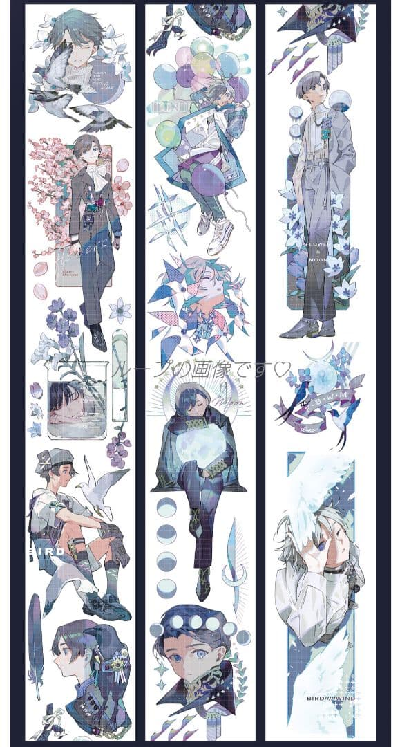 ✩のこり２✩J638＃花鸟风月(PET)野葵切り売り海外人物マステ男の子