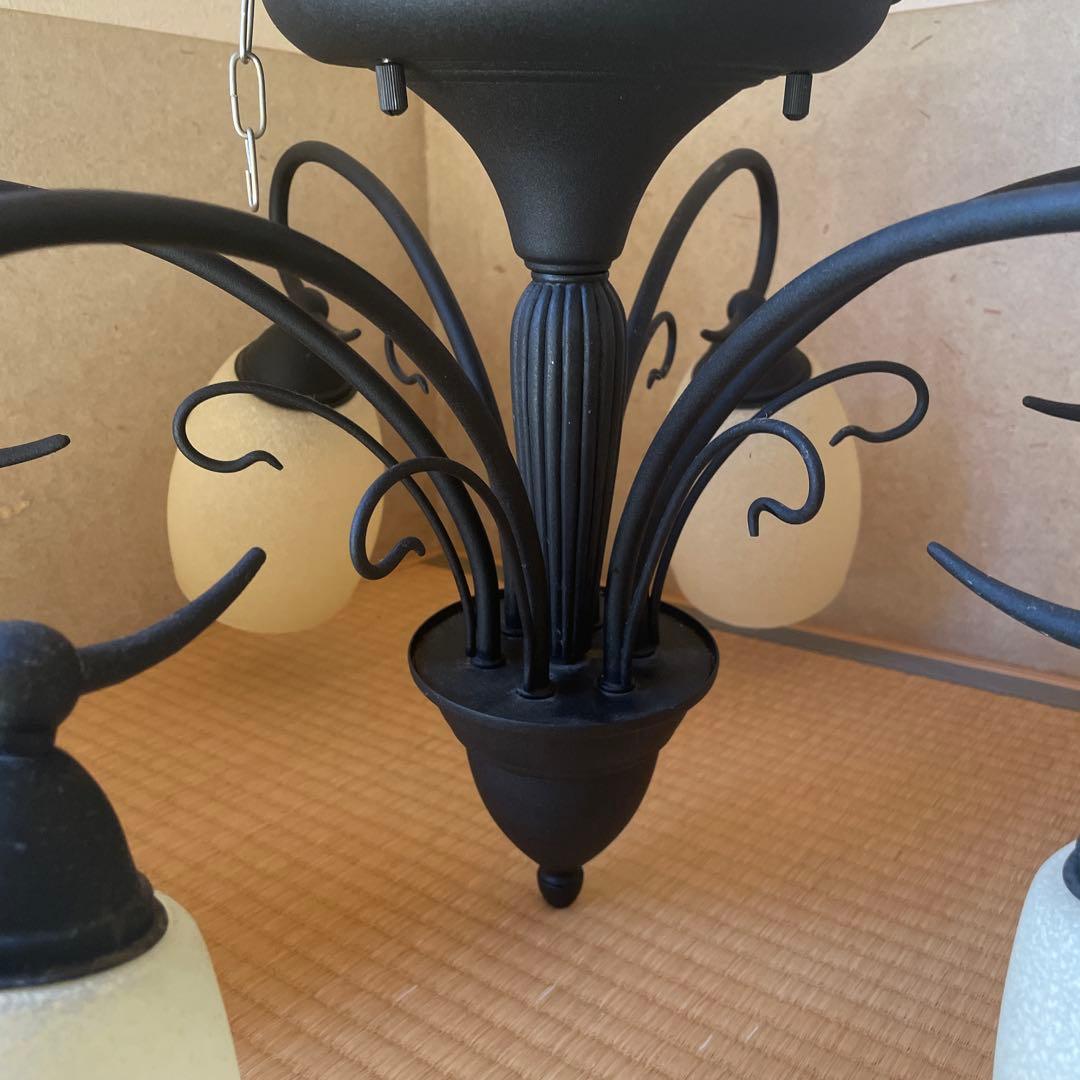 【美品】大塚家具購入 6灯 ダイコー アイアン シャンデリア 10畳