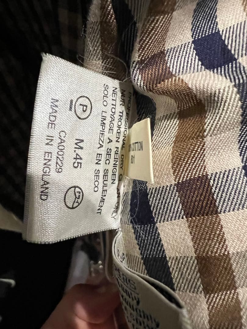 アクアスキュータム Aquasautum ダブルブレスト トレンチコート