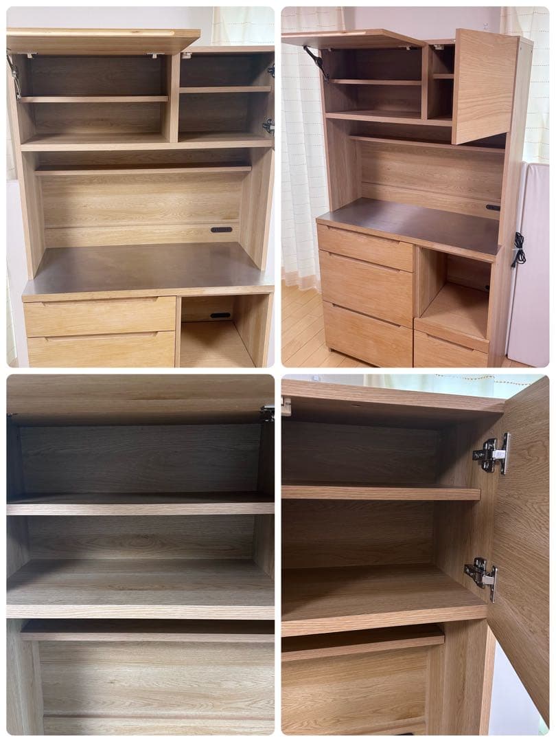 unico LOMキッチンカウンター　W1000 setF オーク材　ステンレス