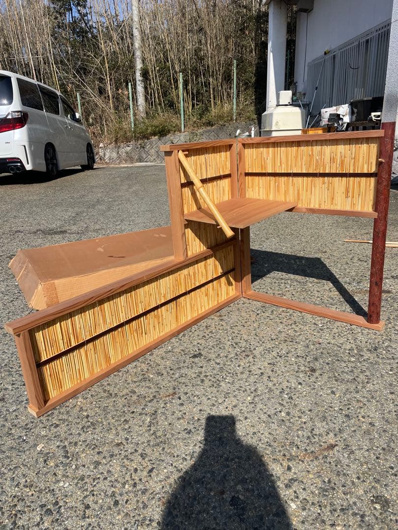 茶道具 葭棚　ヨシ棚　台目棚 風炉先屏風 元箱付き