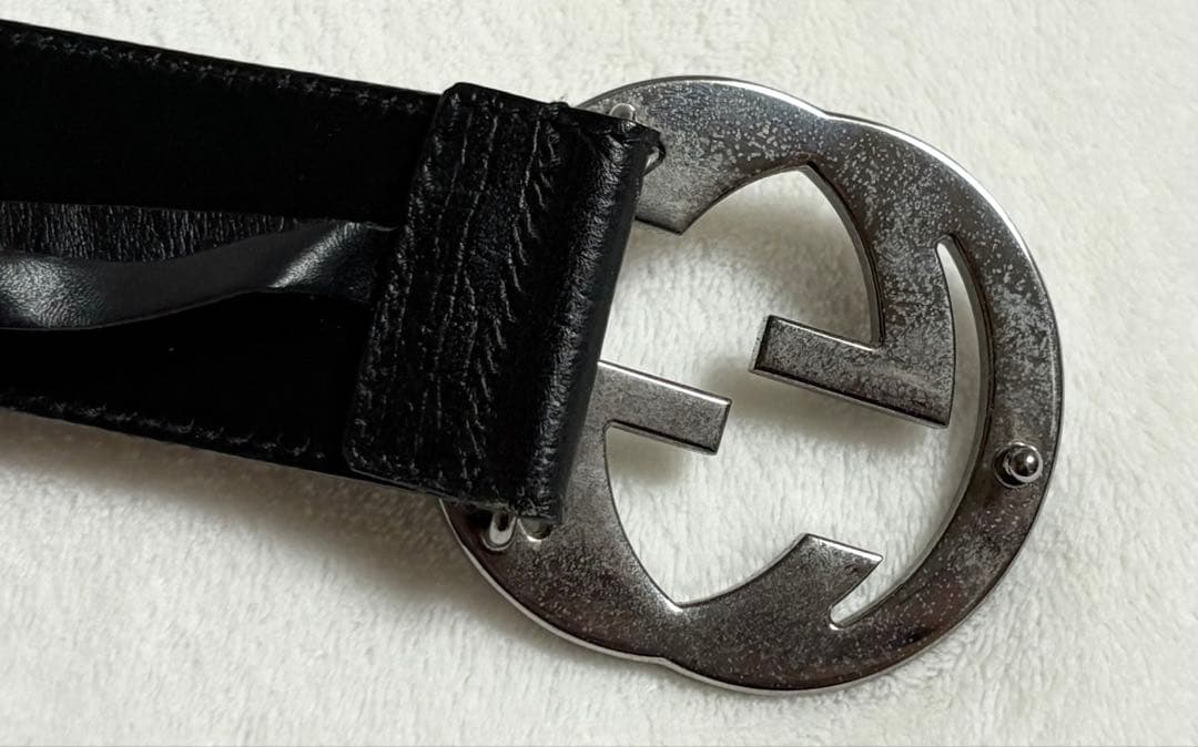 GUCCI GGロゴバックル レザーベルト