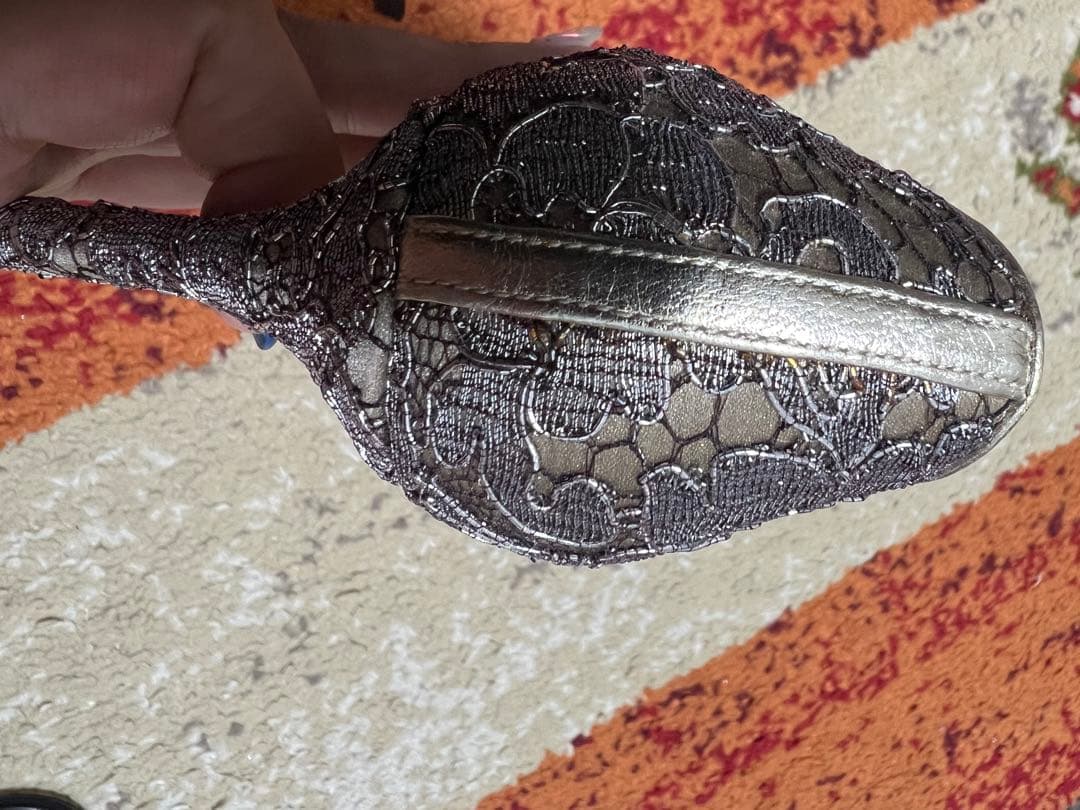 JIMMY CHOO シルバー レース ハイヒール　35