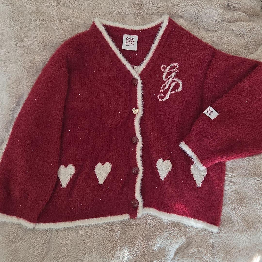 (は)Gelato Pique ラメフェザーカーディガン&ショートパンツ