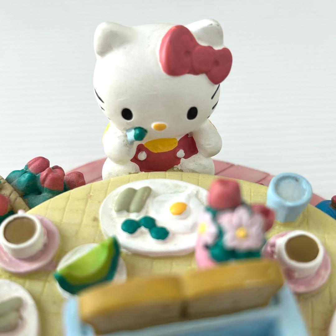 【希少】サンリオ ハローキティ みんなで朝ごはん ジオラマ風 貯金箱 レトロ