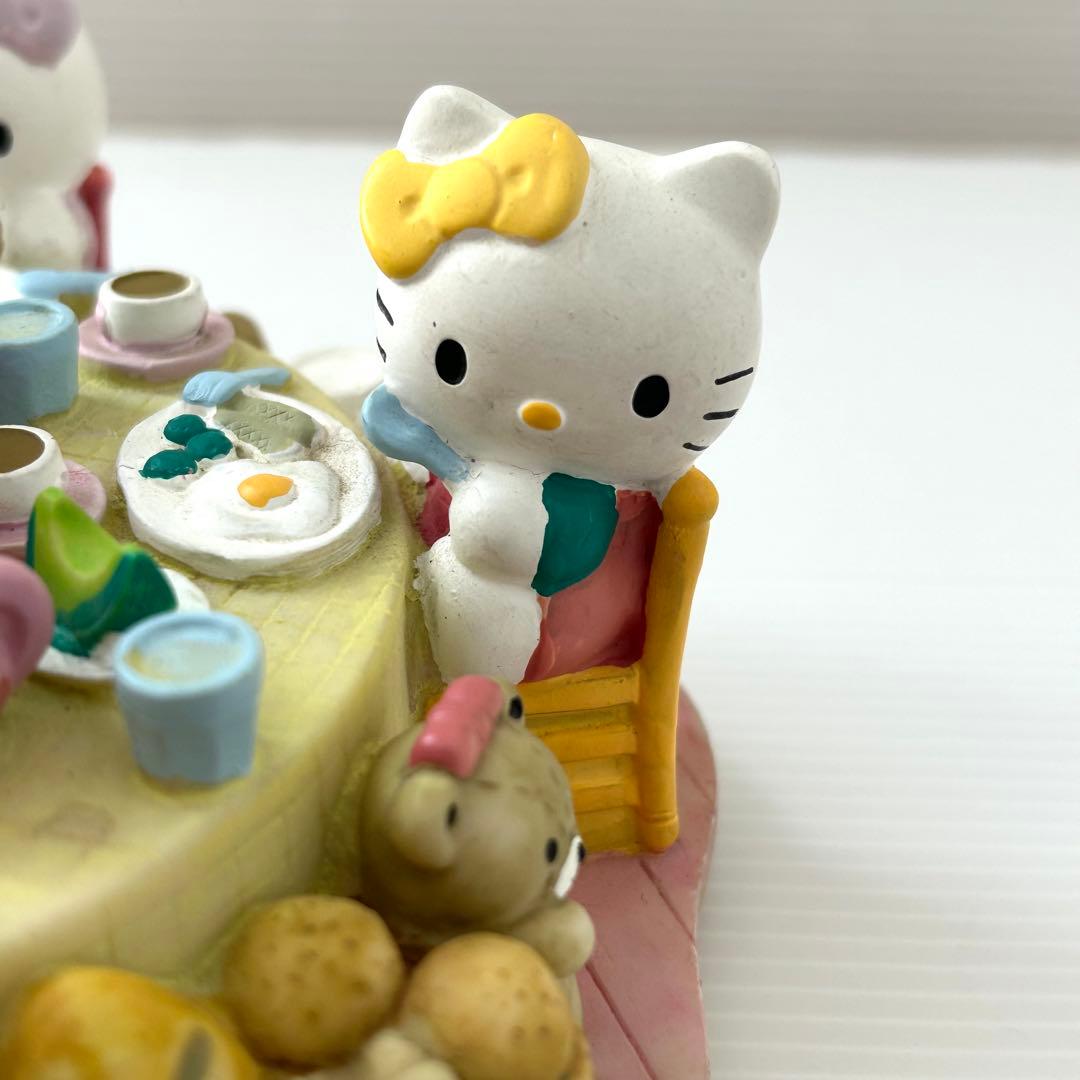 【希少】サンリオ ハローキティ みんなで朝ごはん ジオラマ風 貯金箱 レトロ
