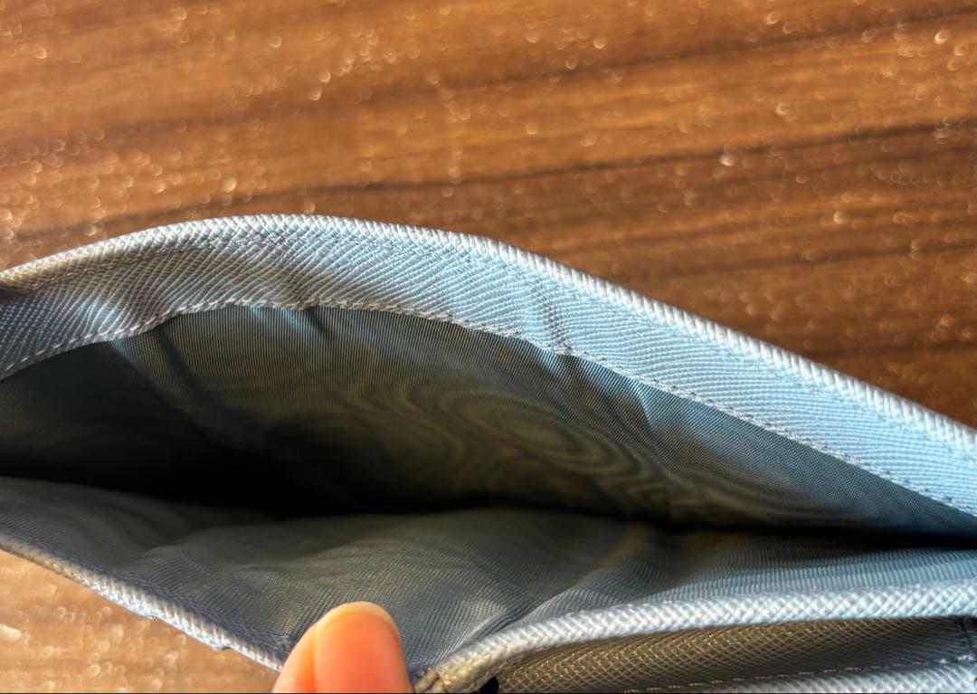 PRADA サフィアーノレザー 二つ折り財布 ライトブルー