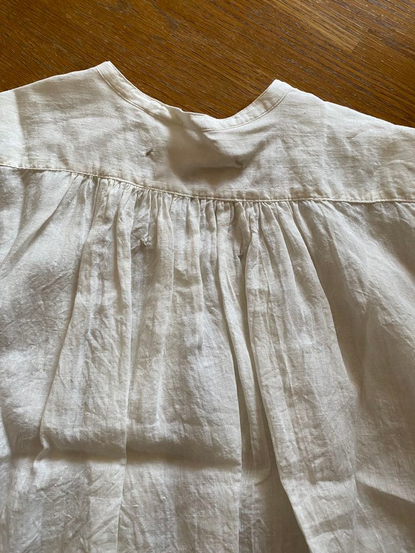 美品 gasa パフ袖ブラウス リネン オフホワイト native villge