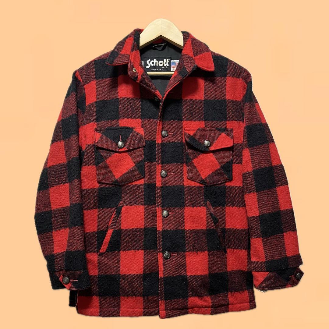 Schott ショット バッファローチェック ウールジャケット USA製