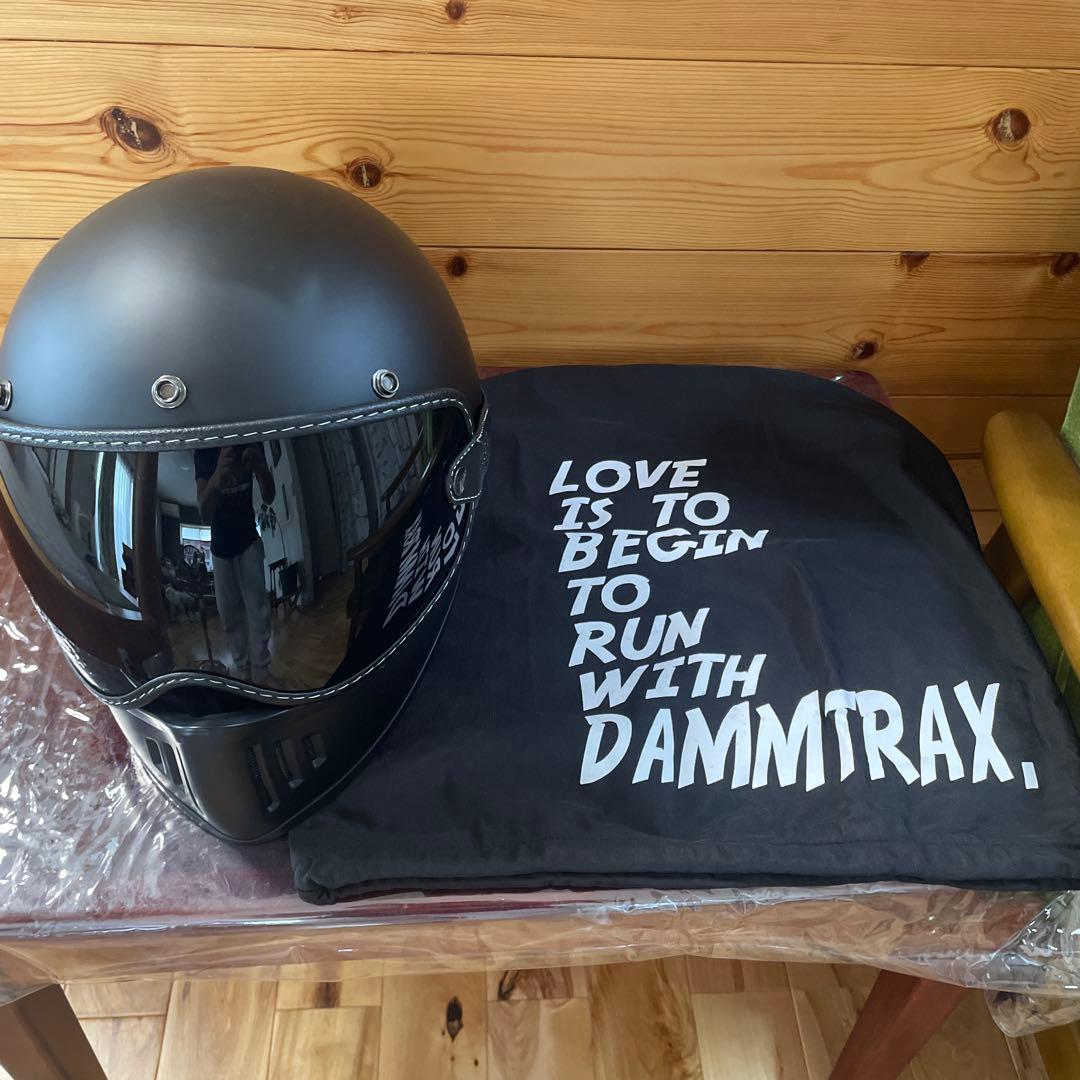 Dammtrax マットブラック フルフェイスヘルメット L