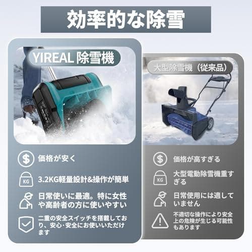 除雪機 電動除雪機【 2025改良強化版 ・強力除雪・除雪方向を360度左右調p