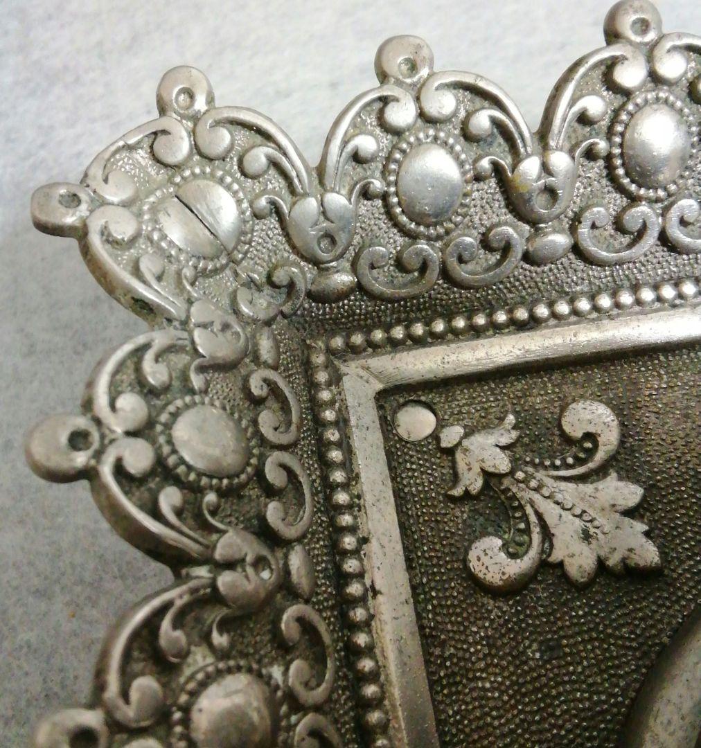 逸品　ナポレオン三世　フランス　真鍮製　ダブルインクポット　トレー　アンティーク