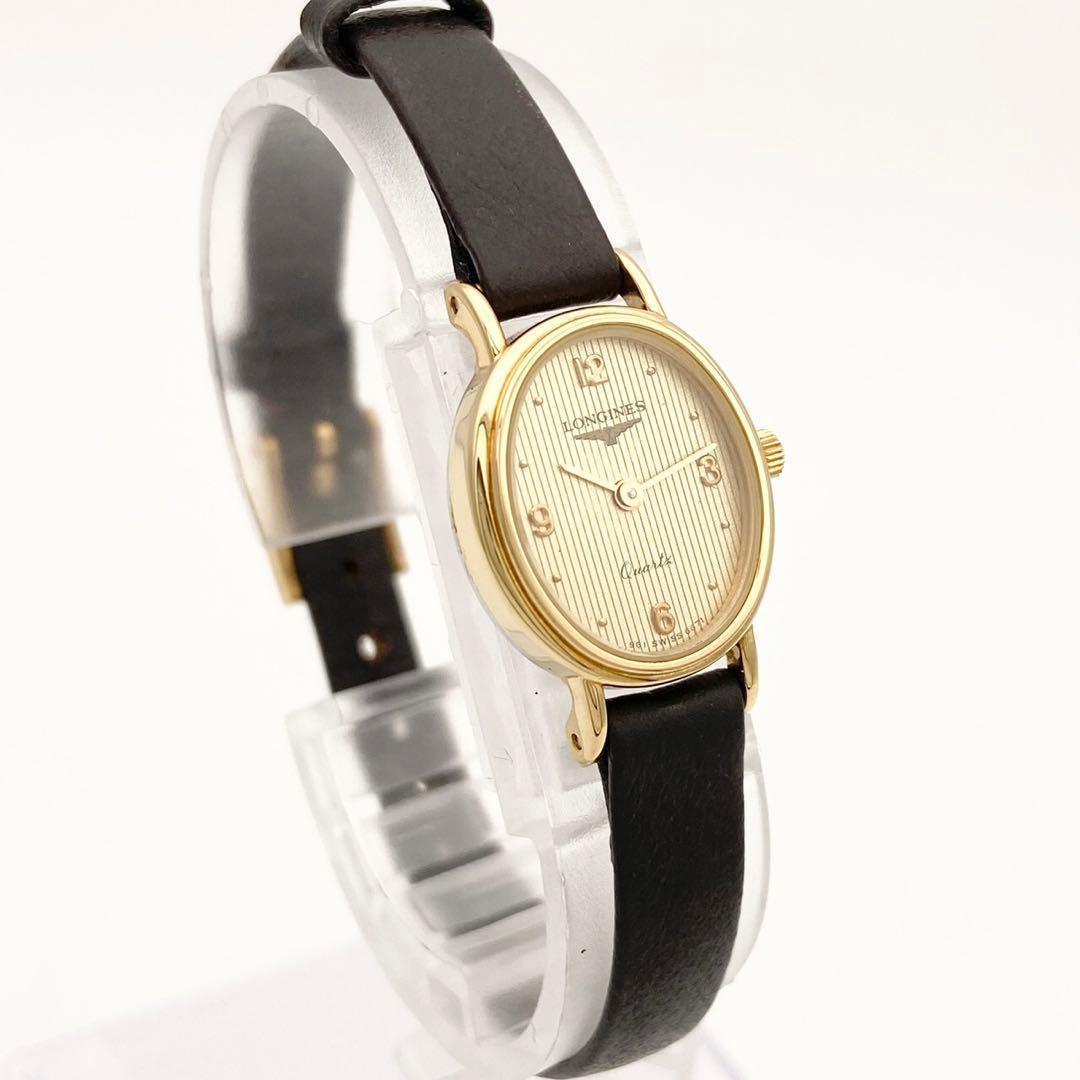 【稼働品】ロンジン クォーツ オーバル型　腕時計 ゴールド 21354319