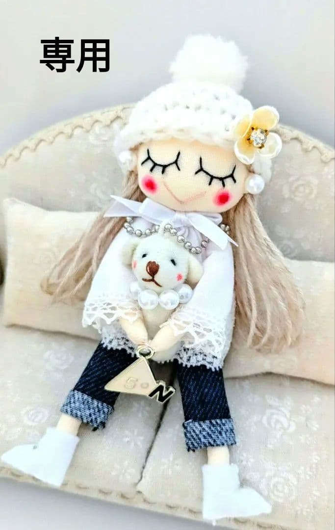 ハンドメイド ドールチャーム バッグチャーム お人形