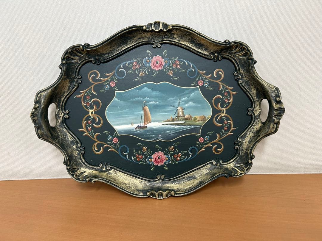 トールペイント：ヒンデローペンお盆