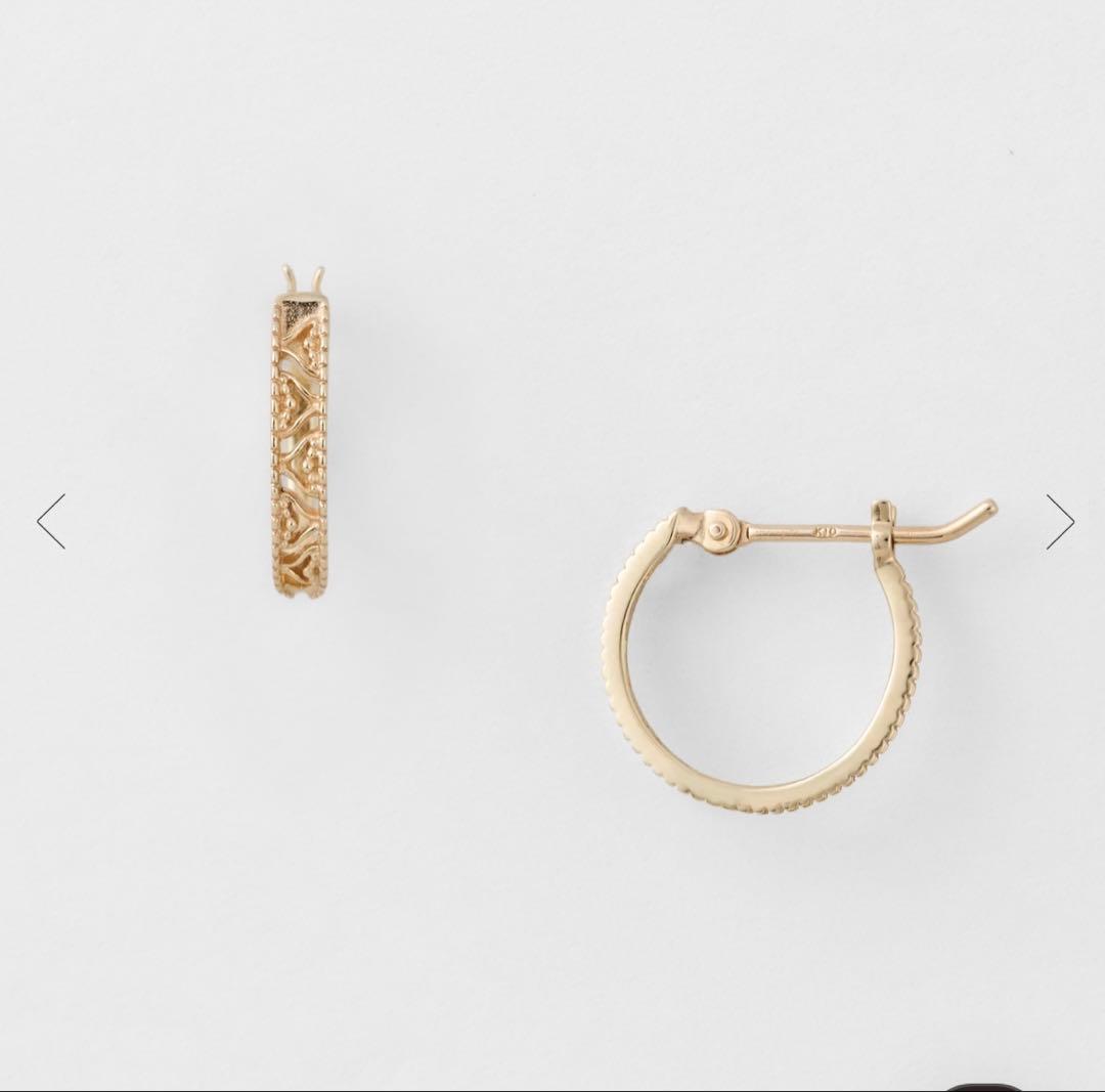 agete 10k フープピアス