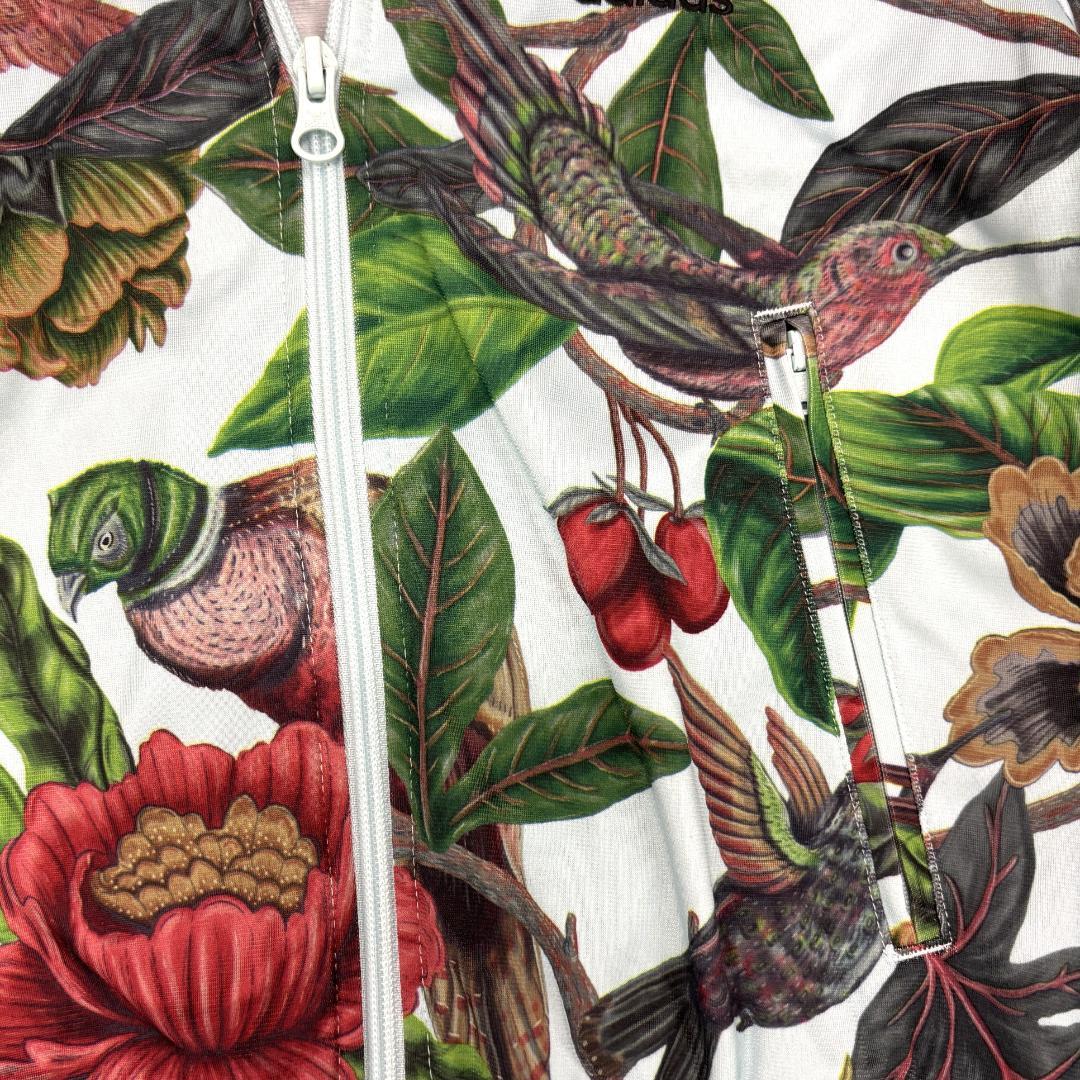 【希少】adidas FARM　花鳥柄セットアップ　M　刺繍ロゴ バックプリント