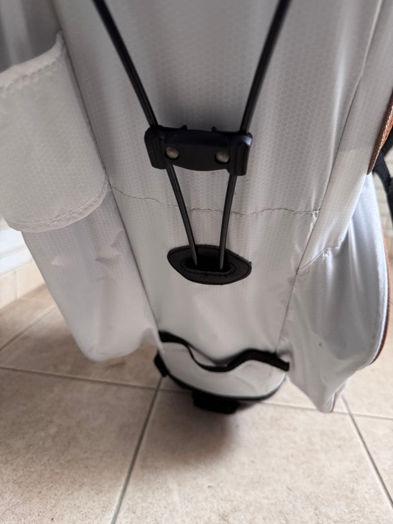 TOURADオリジナルスタンドキャディバッグ　ホワイト/カッパー