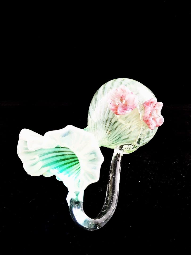 西洋アンティーク　ヴァセリンガラス　花瓶