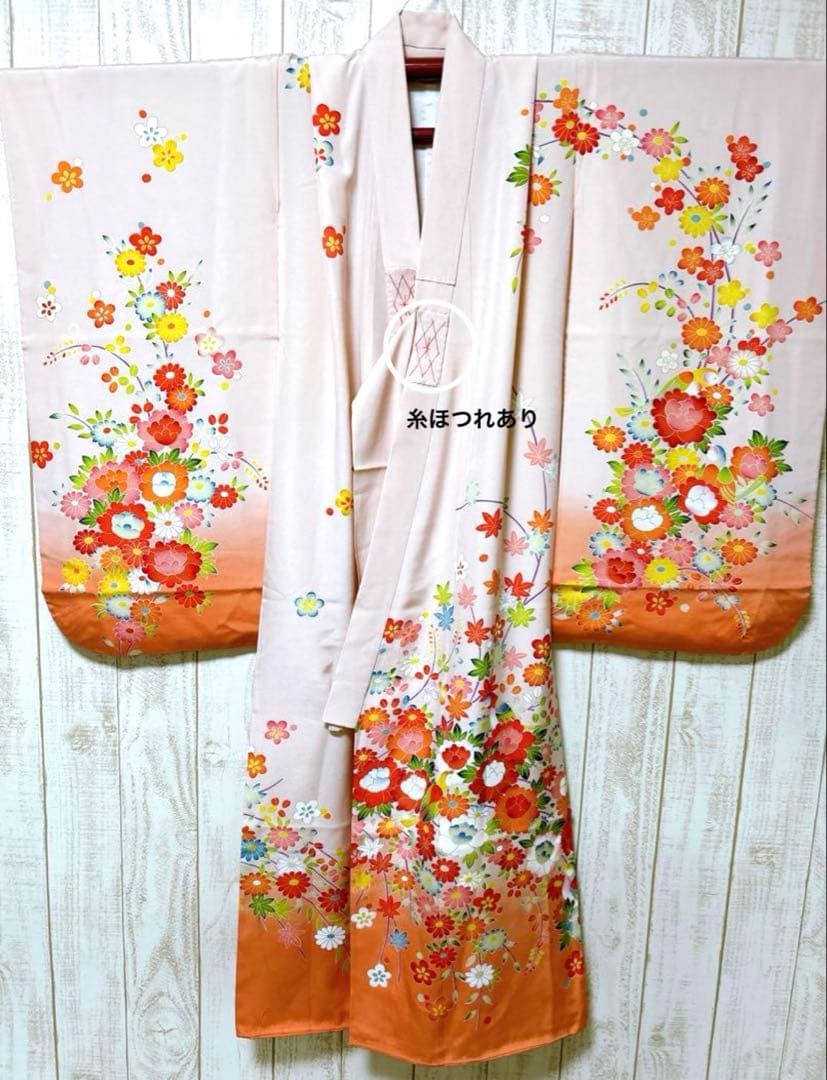 【豪華友禅】七五三　5歳〜7歳　女の子　正絹　ピンク系