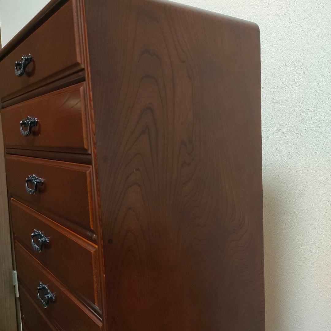 民芸家具 10段チェスト 木製 多段 引き出し 箪笥 収納 和モダン 昭和レトロ