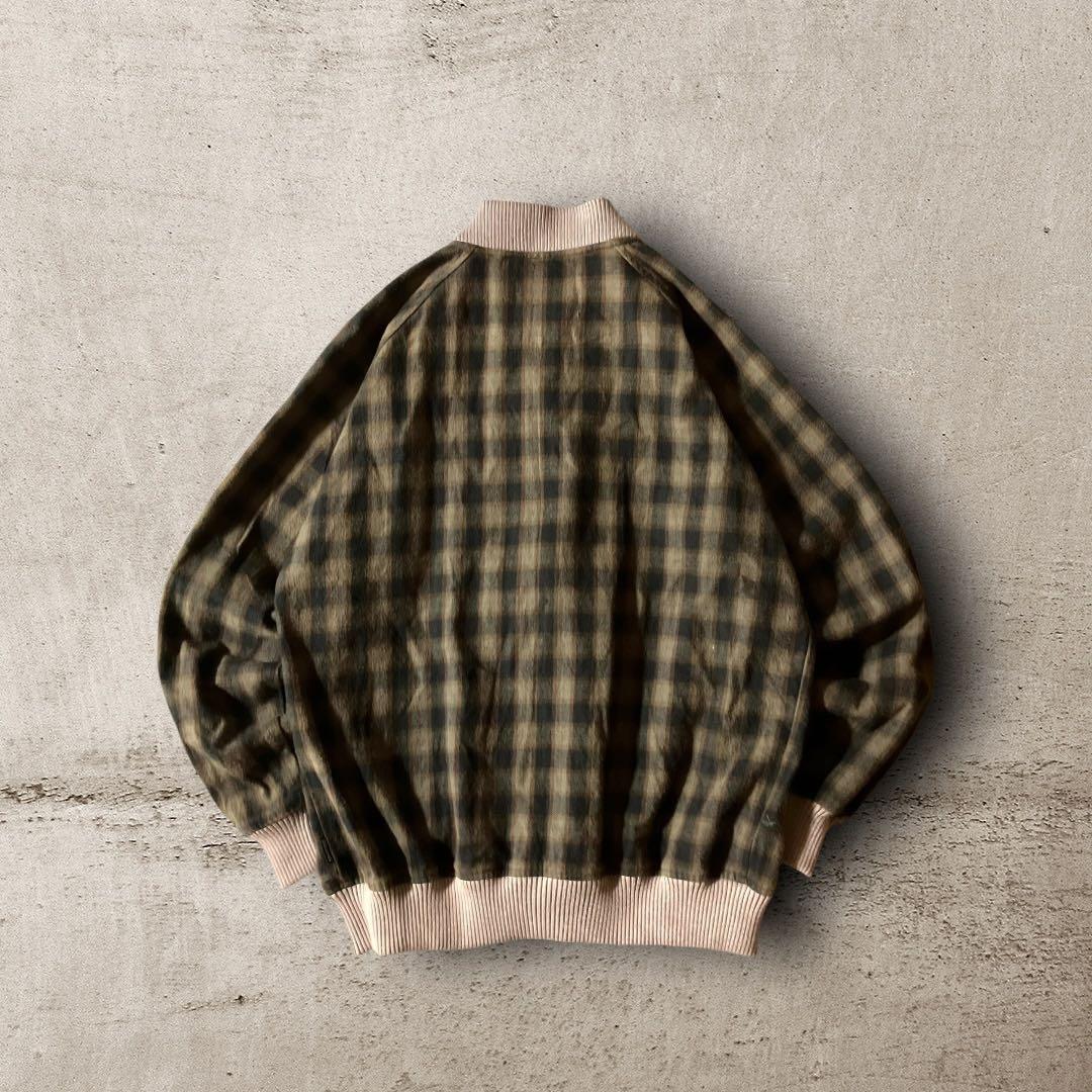 ウールリッチWoolrichチェックブルゾンボンバージャケットCBOYブラウンM