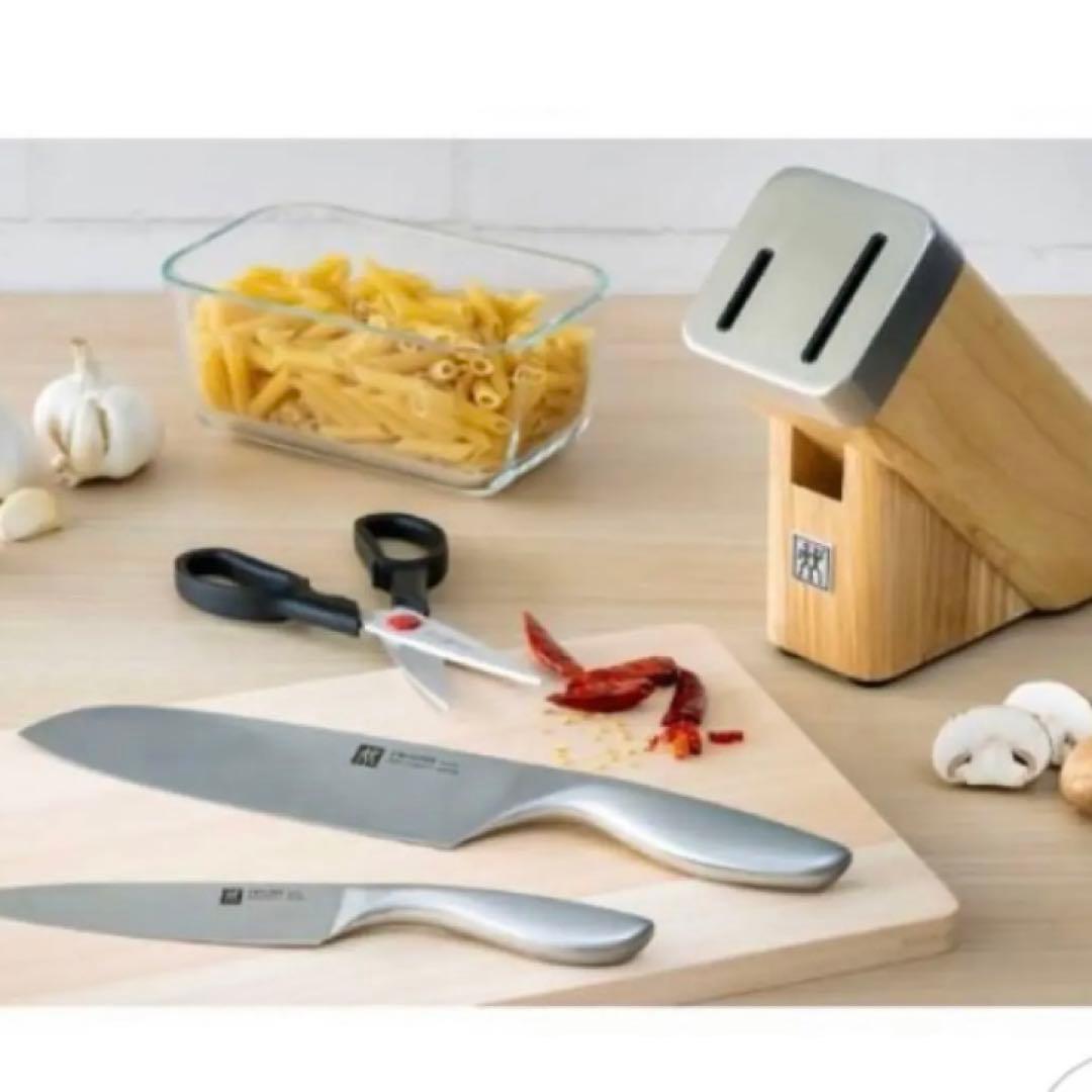 ツヴィリングウェーブセルフシャープニングナイフブロックセットハサミ付