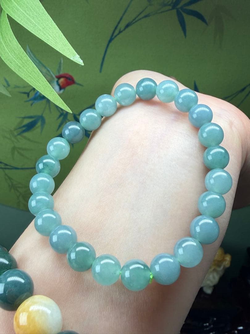 買得品❣️天然A貨翡翠　魅力的な藍水翡翠ブレスレット