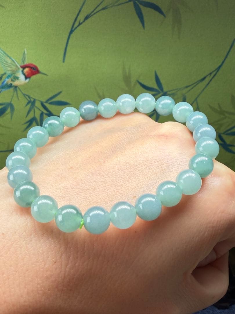買得品❣️天然A貨翡翠　魅力的な藍水翡翠ブレスレット