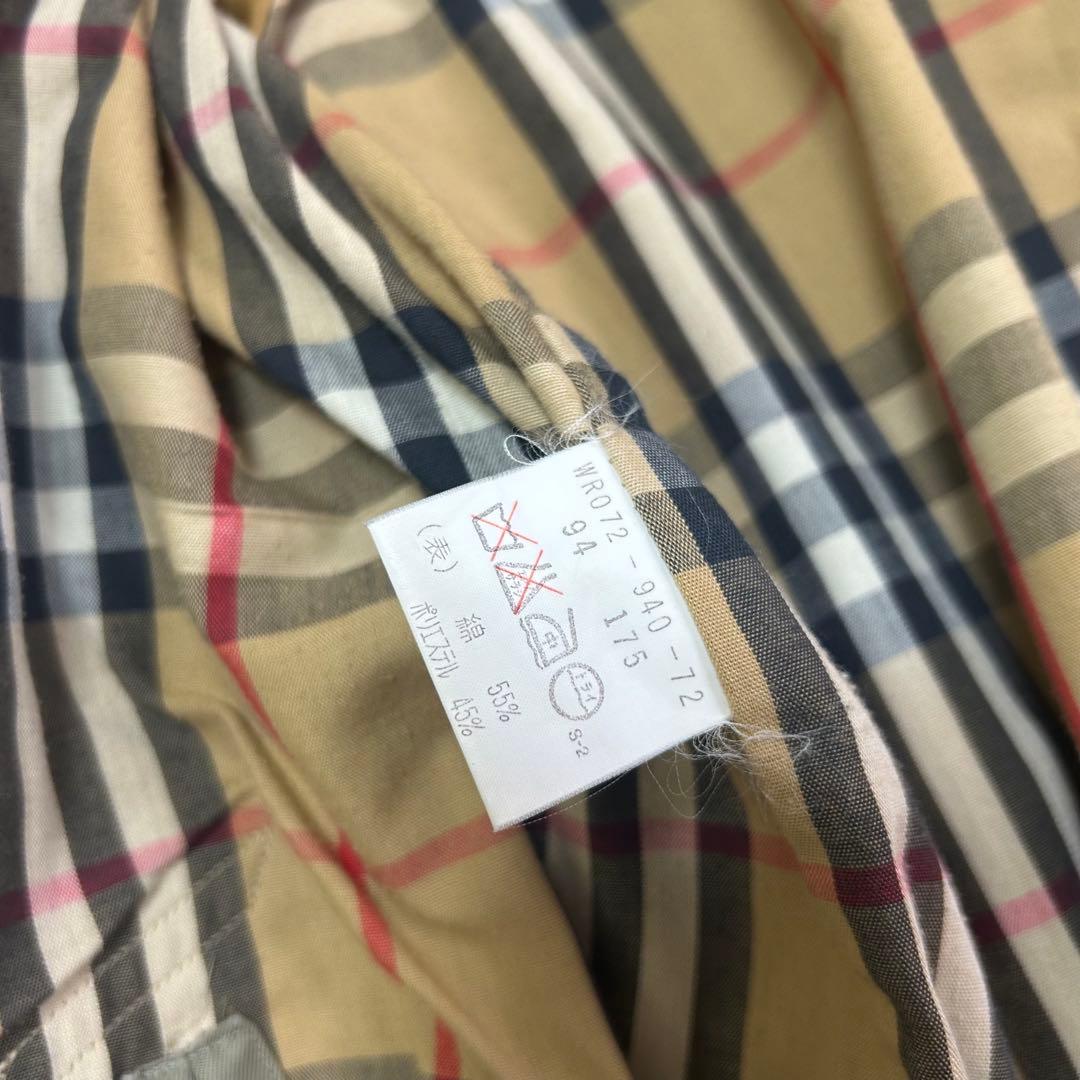 美品　着丈114 バーバリー　メンズ　ライナー付ベルト　比翼ロングトレンチコート