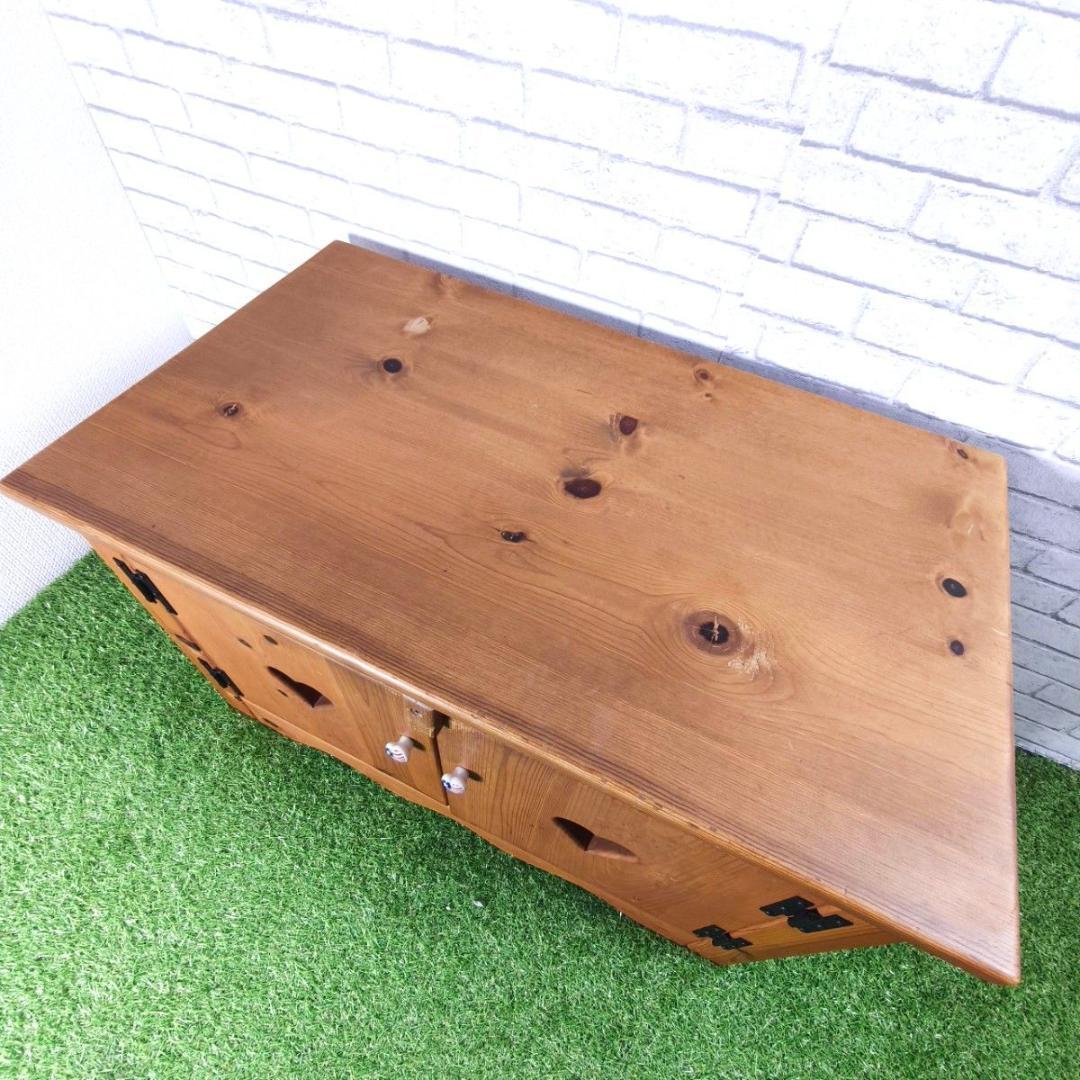 カントリー家具 ハート型 TV オーディオラック2段 木製