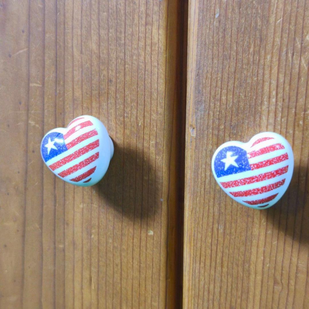 カントリー家具 ハート型 TV オーディオラック2段 木製