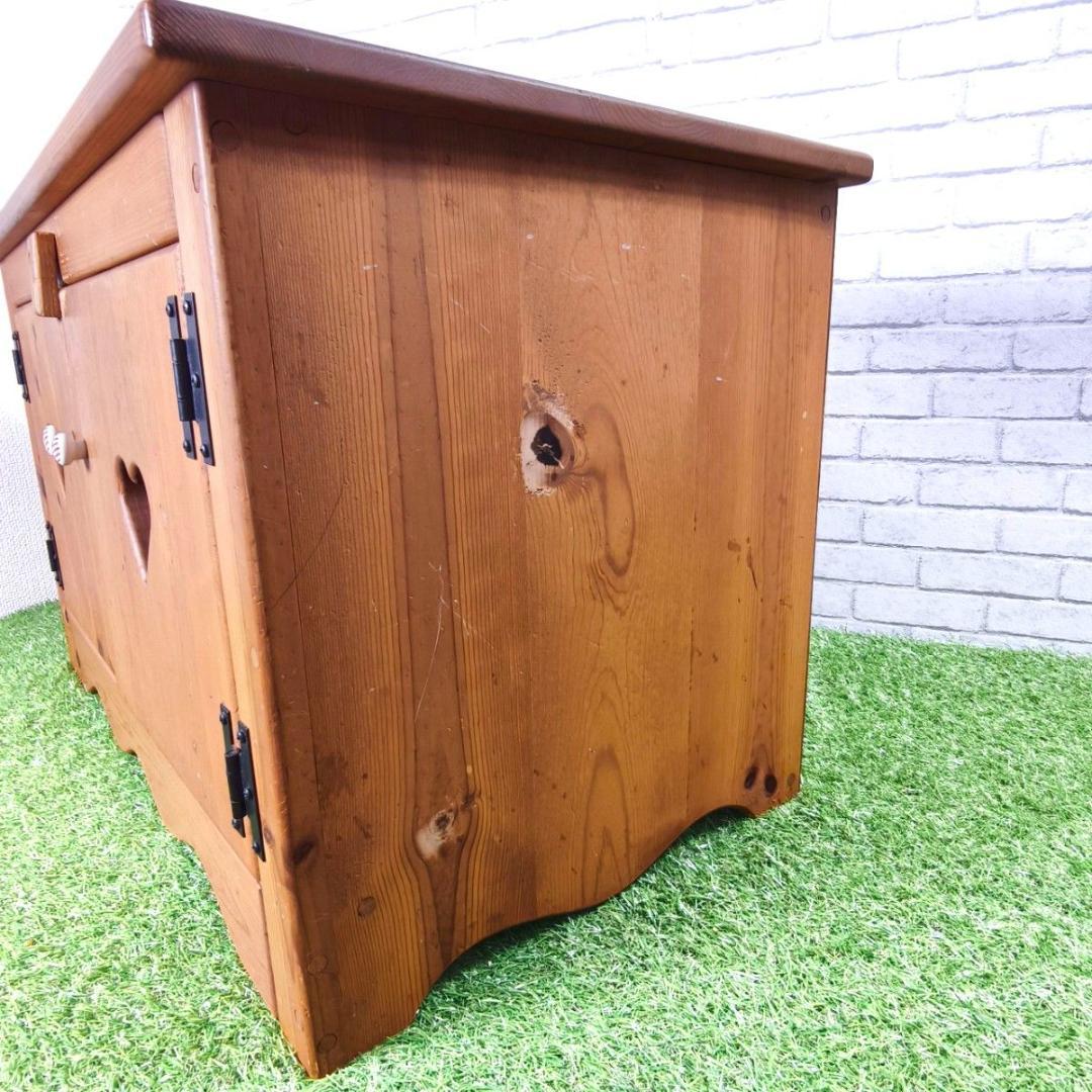 カントリー家具 ハート型 TV オーディオラック2段 木製