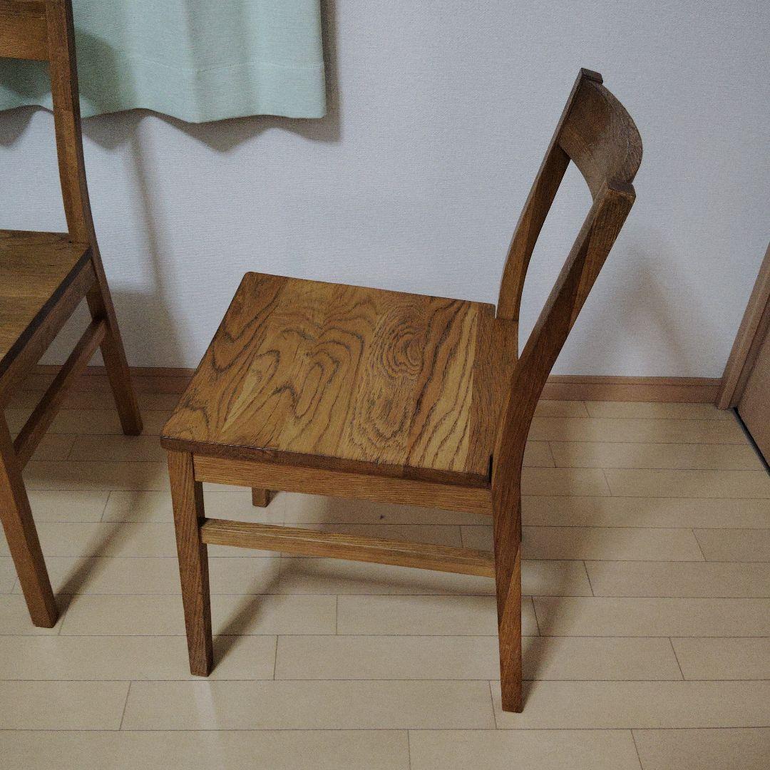 無印良品 オーク無垢材 チェア2脚セット　廃番