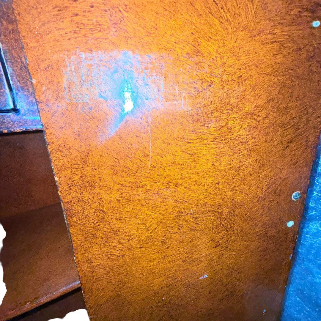 漆塗り調 花鳥図 和家具 収納棚 飾り棚 古家具 和モダン