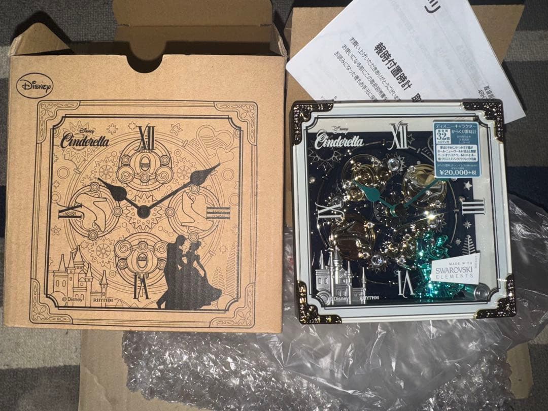 【新品未使用】からくり時計 シンデレラ 4RH784MC03 Disney