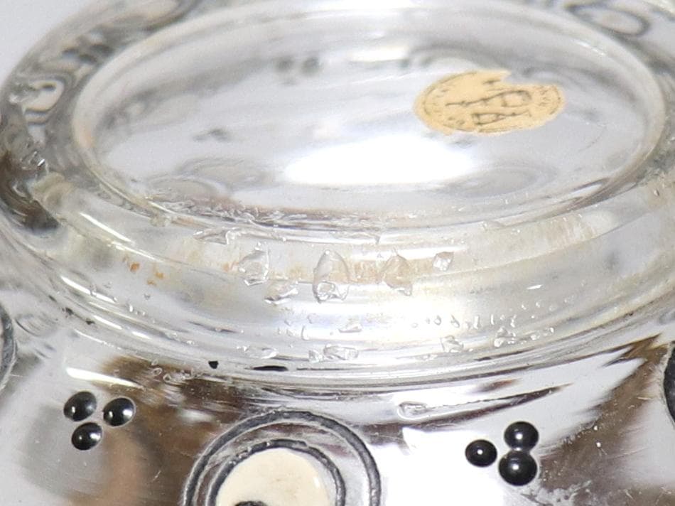 オールド・バカラ ジョルジュ・シュバリエ ブロンズ装飾エナメル彩木の実文 ボウル