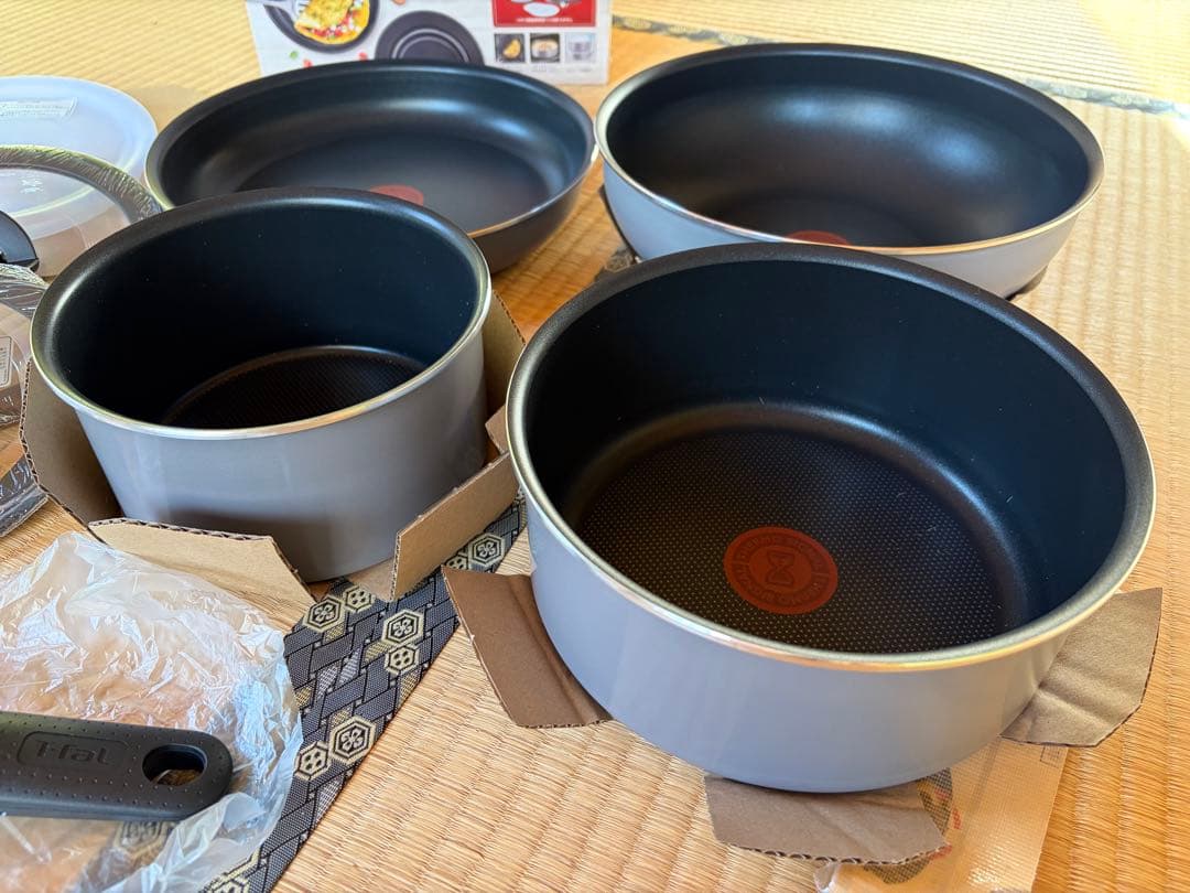 取っ手のとれるティファール　インジニオ・ネオ フレーズグレー　セット9